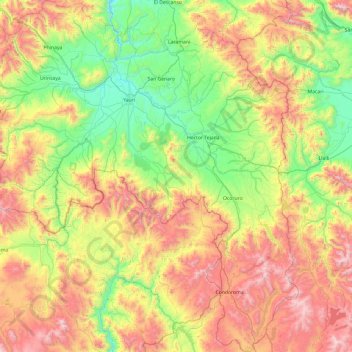 Provincia de Espinar topographic map, elevation, relief