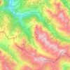 Sauze di Cesana topographic map, elevation, relief