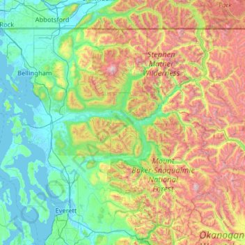 Washington County Topographic Map Skagit County Topographic Map, Elevation, Relief