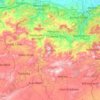 Guelma topographic map, elevation, relief