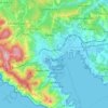 La Spezia topographic map, relief map, elevations map