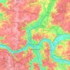 Cincinnati topographic map, elevation, relief