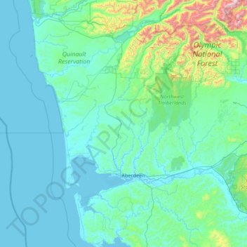 Grays Harbor Gis Map Grays Harbor County Topographic Map, Elevation, Relief