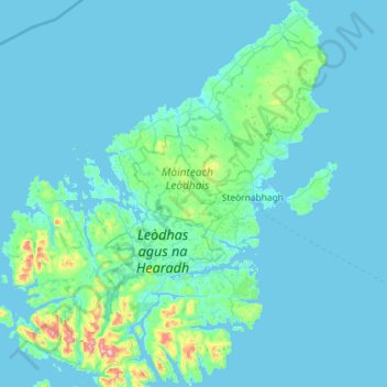 Isle Of Lewis Map Lewis Topographic Map, Elevation, Relief