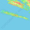 Mljet topographic map, elevation, relief