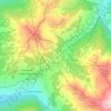 Sestriere topographic map, elevation, relief