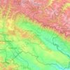Kakheti topographic map, elevation, relief