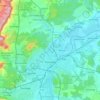 Thionville topographic map, elevation, relief