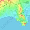 Salou topographic map, elevation, relief