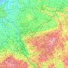North Rhine-Westphalia topographic map, elevation, relief