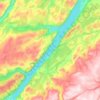 Loch Ness topographic map, elevation, relief