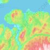 Trondheim topographic map, elevation, relief