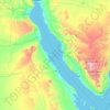 Gulf of Suez topographic map, elevation, relief