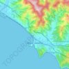 Sestri Levante topographic map, relief map, elevations map