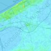 Veurne topographic map, elevation, relief
