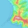 Camogli topographic map, relief map, elevations map