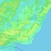 Chetumal topographic map, elevation, relief