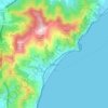 Alassio topographic map, relief map, elevations map