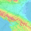 Emilia-Romagna topographic map, elevation, relief