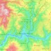 Peso da Régua topographic map, elevation, relief