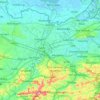 East Flanders topographic map, elevation, relief
