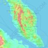 Malaysia - Kuala Lumpur Timezone topographic map, elevation, relief