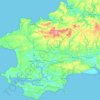 Pembrokeshire Coast National Park topographic map, elevation, relief