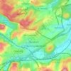 Freyming-Merlebach topographic map, relief map, elevations map
