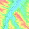 Maubec topographic map, elevation, relief