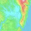Istria County topographic map, elevation, relief