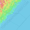 East Agder topographic map, elevation, relief