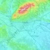 City of Zagreb topographic map, elevation, relief