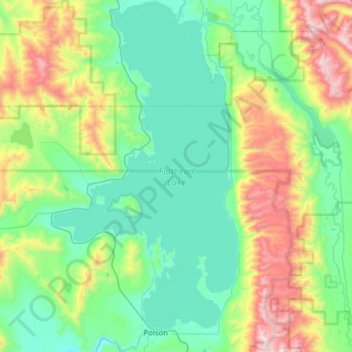 Flathead Lake Topographic Map Flathead Lake Topographic Map, Elevation, Relief