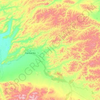 Fairbanks North Star Borough Map Fairbanks North Star Topographic Map, Elevation, Relief