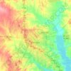 Denton topographic map, elevation, relief