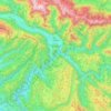 Tolmin topographic map, relief map, elevations map