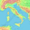 Italy topographic map, elevation, relief