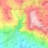 Mortain topographic map, elevation, relief