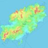 Ibiza topographic map, elevation, relief