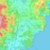 Palafrugell topographic map, elevation, relief