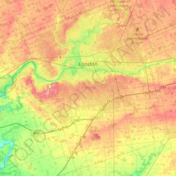 Topographic Map Near Me London Topographic Map, Elevation, Relief