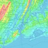 New York topographic map, elevation, relief