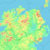 Northern Ireland topographic map, elevation, relief