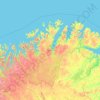 Finnmark topographic map, elevation, relief