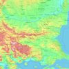 Bulgaria topographic map, elevation, relief
