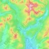 Beddgelert topographic map, elevation, relief