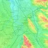 Toulouse topographic map, elevation, relief