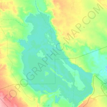 Lake Razazah topographic map, elevation, relief