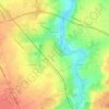 Nonant topographic map, elevation, relief