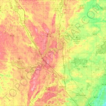 Washington County Topographic Map Washington County Topographic Map, Elevation, Relief